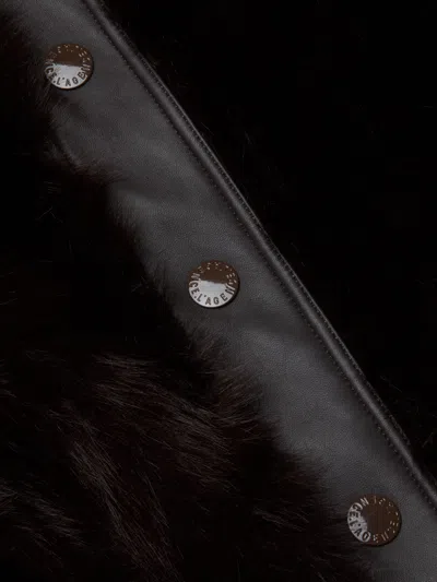 L'agence Irisa Faux Fur Coat In Brown