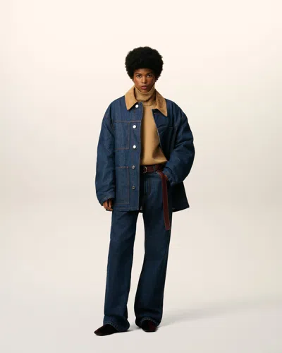 Ami Alexandre Mattiussi Ami Paris Denim Padded Jacket In Blue