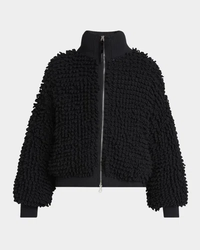 Moncler Genius X Ee72 By Edward Enninful Wool-blend Down Cardigan In Black