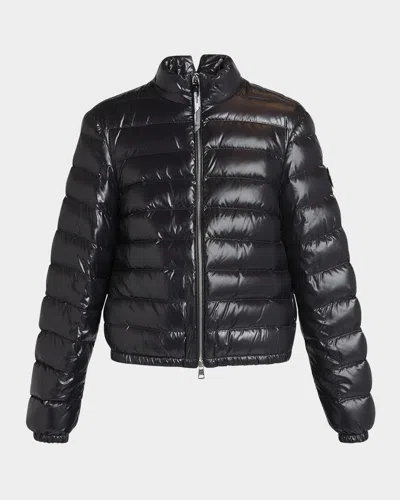 Moncler Genius Moncler X Edward Enninful Knut Short Glossy Down Jacket In Black