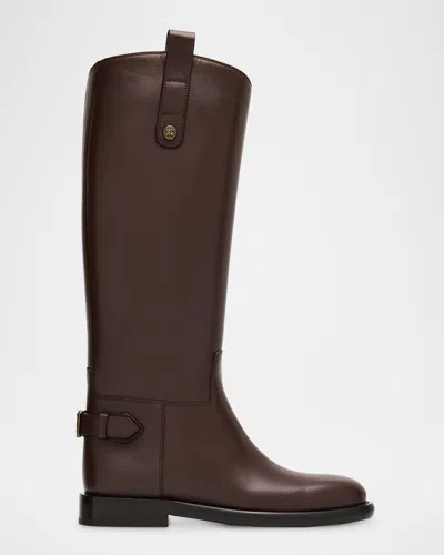 Burberry Cavalier Equestrian-knight Calf Leather Boots In Multi