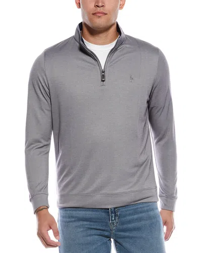 Tailorbyrd Solid 1/4-zip Pullover In Gray