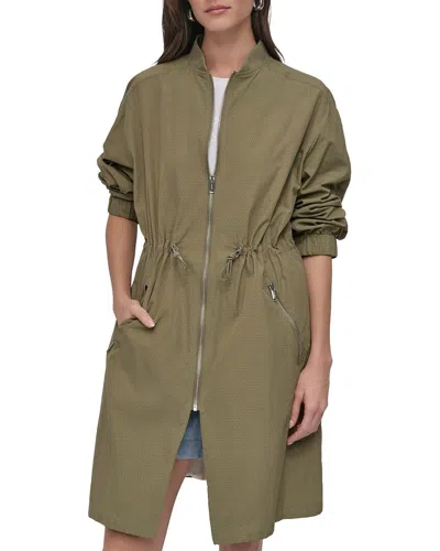 Dkny Perforated Tech Jacket In Green
