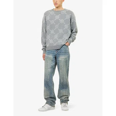 Daily Paper Tevin Monogram Grey Sweater In Gray