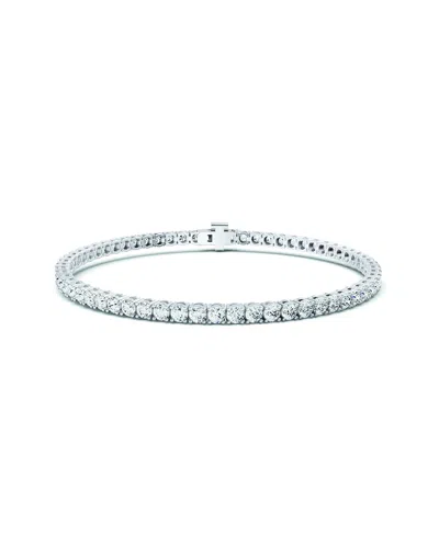Lab Grown Diamonds 14k 7.00 Ct. Tw. Lab-grown Diamond Tennis Bracelet In Silver