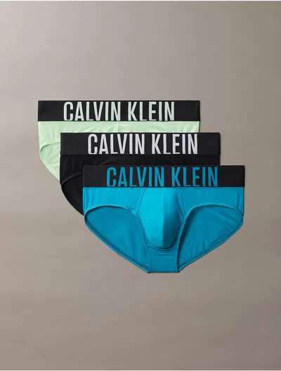 Calvin Klein Men's Intense Power Micro 3-pack Hip Brief In Blue