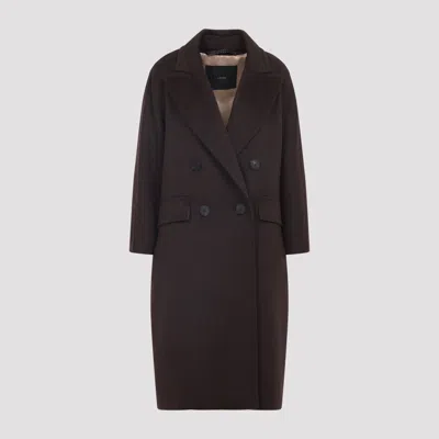 Max Mara Oversized Coat In Cashmere, Alpaca And Wool In Brown