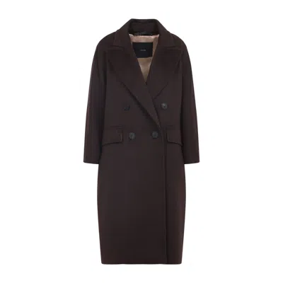 Max Mara Oversized Coat In Cashmere, Alpaca And Wool In Brown