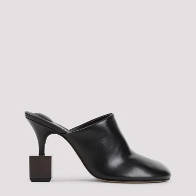 Jacquemus Mule With Geometric Heel In Black