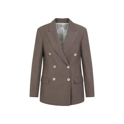 Brunello Cucinelli Tailleur Jacket Women In Brown