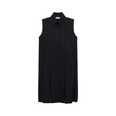 Moncler Cotton Dress In Black