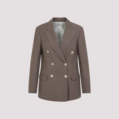 Brunello Cucinelli Tailleur Jacket Women In Brown