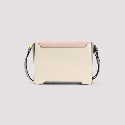 Marni Light Pink, White And Grey Leather Trunkaroo Medium Shoulder Bag
