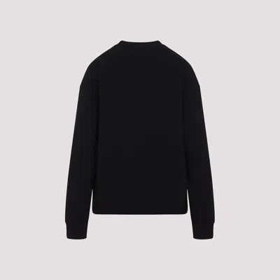 Jil Sander Oversized Crewneck Sweatshirt With Front Logo In Black
