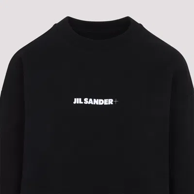 Jil Sander Oversized Crewneck Sweatshirt With Front Logo In Black