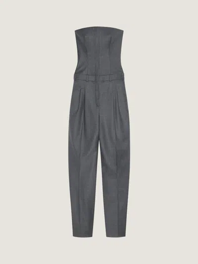 Givenchy Bullet Bustier Tailored All-in-one In Wool In Black