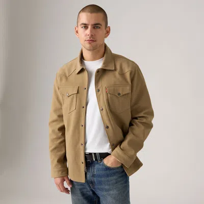 Levi's Faux Suede Shacket In Brown