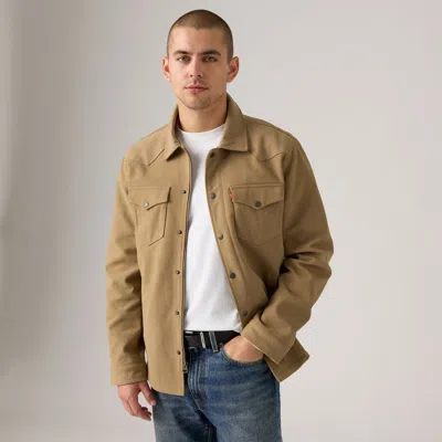 Levi's Faux Suede Shacket In Brown
