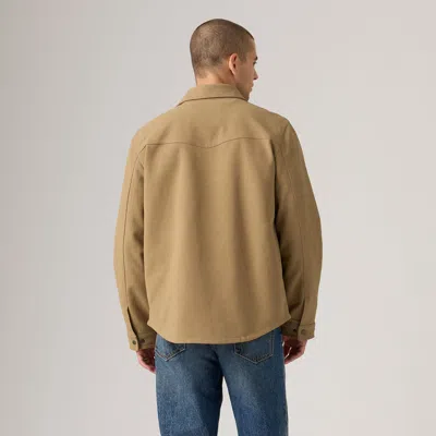 Levi's Faux Suede Shacket In Brown