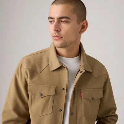 Levi's Faux Suede Shacket In Brown