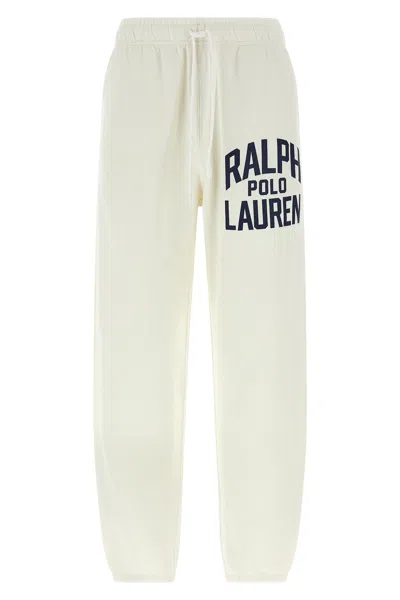 Polo Ralph Lauren Cotton Joggers With Elastic Waistband And Pockets In White