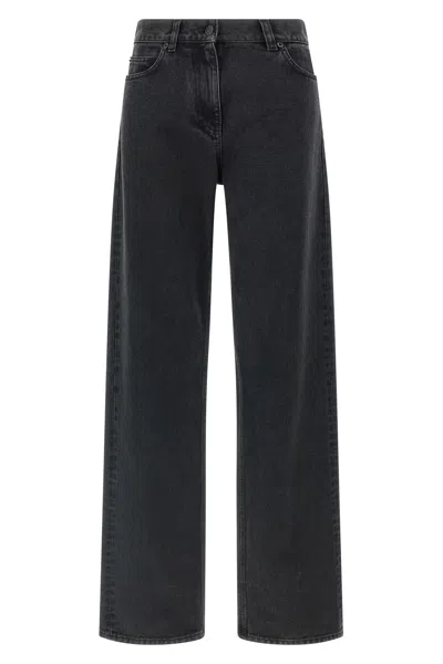 The Row Five-pocket Denim Trousers Featuring Belt Loops In Black