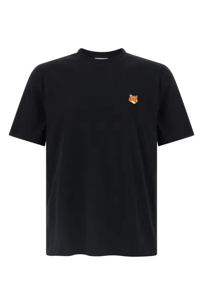 Maison Kitsuné Maison Kitsune Fox Head T Shirt In Black
