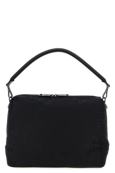 Fendi Large Lui Ff-pattern Messenger Bag In Black