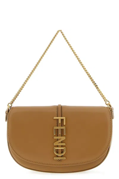 Fendi Graphy Wallet On Chain In Brown