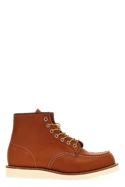 Red Wing Shoes Classic Moc Lace-up Boots For Men In Brown