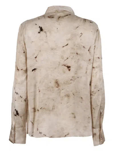 Peserico Flowing Blouse In Light Beige In White