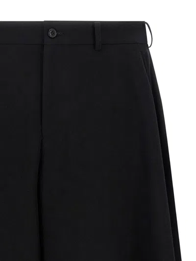 Comme Des Garçons Homme Deux Extra Loose Leg Bermuda Shorts In Black