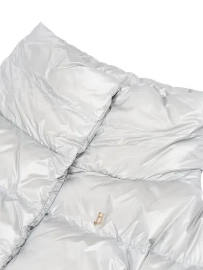 Herno Quilted Down Jacket In Silver