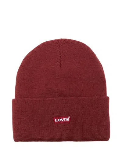 Levi's Logo-embroidered Beanie In Brown