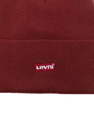 Levi's Logo-embroidered Beanie In Brown