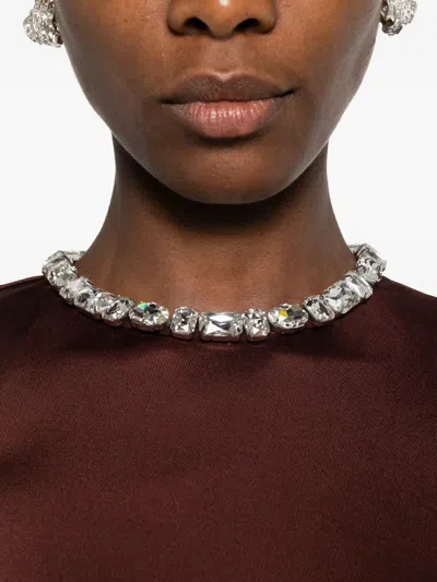 David Koma Crystal-embellished Draped Dress In Burgundy