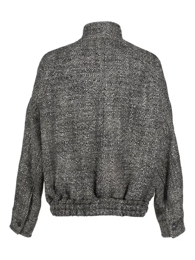 Darkpark Herringbone-pattern Jacket In Gray