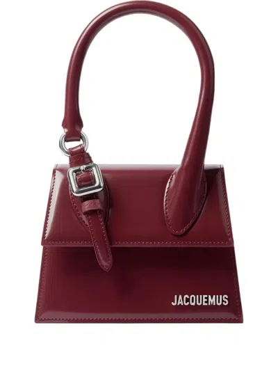 Jacquemus Womens Burgundy Medium Chiquito Buckle Leather Top-handle Bag In Red