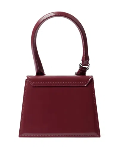 Jacquemus Womens Burgundy Medium Chiquito Buckle Leather Top-handle Bag In Red