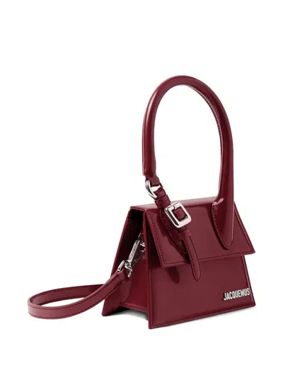 Jacquemus Womens Burgundy Medium Chiquito Buckle Leather Top-handle Bag In Red