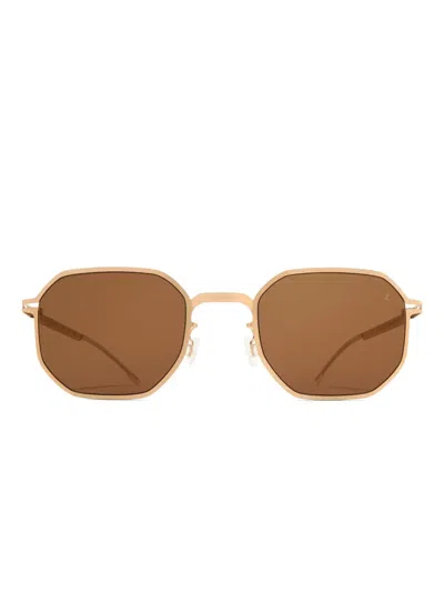 Mykita Geometric-frame Sunglasses In Gold