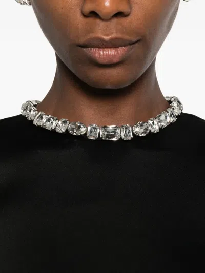 David Koma Crystal-embellished Draped Dress In Black