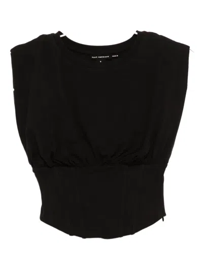 Good American Women's Sleeveless Corset Top, Regular & Plus Size In Black