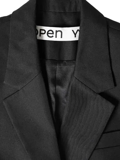 Open Yy Single-breasted Blazer In Black