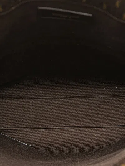 Pre-owned Saint Laurent 2021 Le Monogramme Coated Canvas And Leather Shopper Tote Satchel In Brown