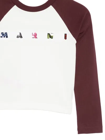 Marni Logo-print T-shirt In White
