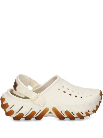 Crocs Perforated Backstrap Clog Sandals In Neutral