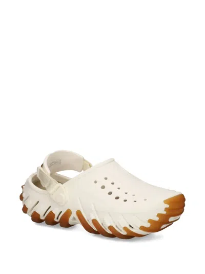 Crocs Perforated Backstrap Clog Sandals In Neutral