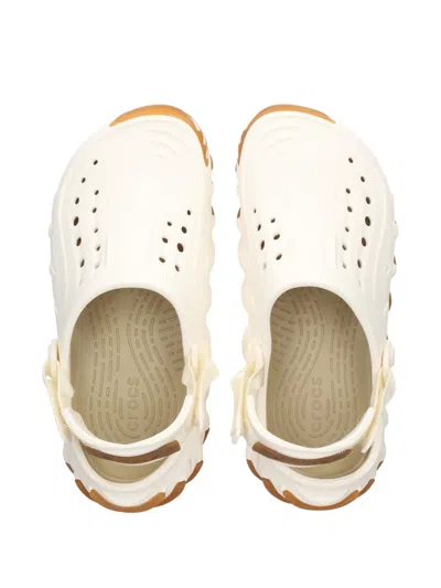 Crocs Perforated Backstrap Clog Sandals In Neutral
