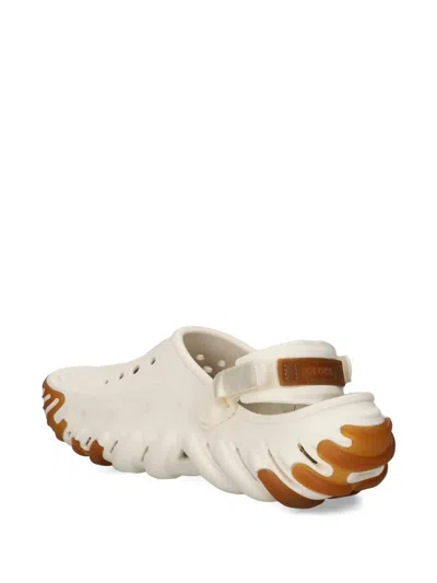 Crocs Perforated Backstrap Clog Sandals In Neutral